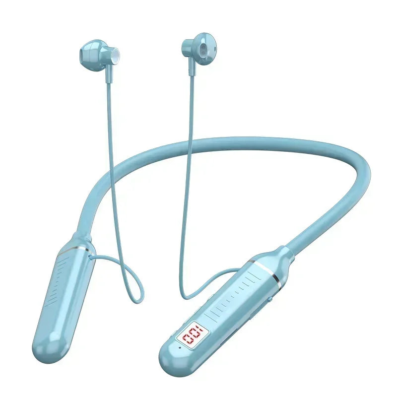 K58pro Wireless Earphones Bluetooth 5.3 Neckband Headphones Gaming LED Display HIFI Headset Sports TWS Earbuds With Mic TF Card
