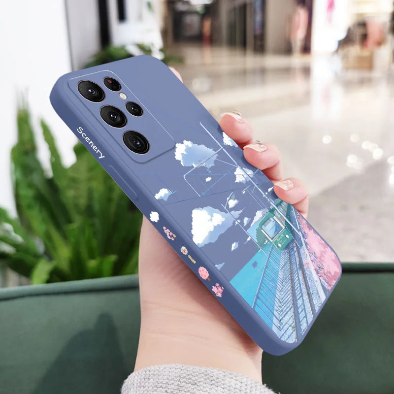 Tranquil Scenery Phone Case For Samsung Galaxy S25 FE S24 S23 S22 S21 S20 Ultra Plus S10 10E Note 20 ultra 10 9 Plus Cover
