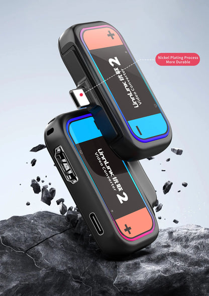 Unnlink Portable Docking Station for Nintendo Switch 2, Mini Travel Dock with 4K HDMI Output & PD Charging for NS2 to TV/Monitor