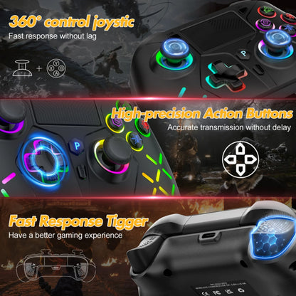 Game Controller For PlayStation 4/PS4 Pro/Slim/PS3/PC/IOS/Switch Wireless Gamepad,W/Turbo Dual Vibration 6-Axis Gyro 3.5mm Jack