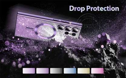 For Samsung Galaxy S26 S25 S24 S23 S22 S21 S20 Plus FE Case Note20 Ultra S24FE Plating Glitter Wireless Bling Cover Girls Women