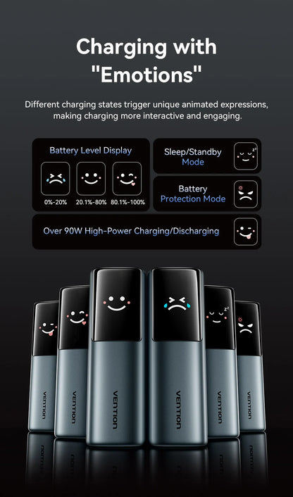 Vention 200W Power Bank 27000mAh PD 3.1 140W Max Portable PowerBank for Laptop PD Fast Charging for iPhone 17 16 Samsung S25 S24