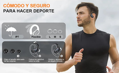 Bluetooth 5.4 TWS Earbuds 75Hrs with Charging Case,IPX7 Waterproof Sport Earphones with Mic,Wireless Noise Cancelling Headphones