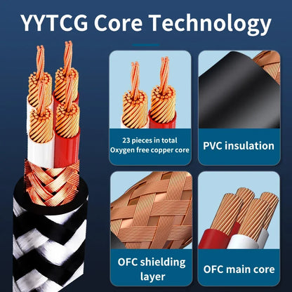 YYTCG 4.4mm Balanced to 3.5mm AUX Audio Cable OFC Male to Male HIFI Interconnect Cord For Audio Player DAC Amplifier Headphone