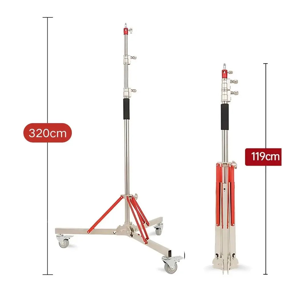 Super Stable Stainless Steel Big Tripod 2.8M Foldable Lighting Stand Tripod Photography For Fill Spot Light Softbox Photo Studio