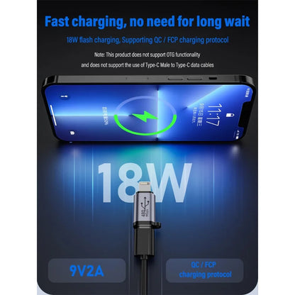 Micro USB To Type C Adapter Mini USB To USB C 480Mbps Fast Data Charging Connector USBC To Lightning Adapter For iphone Android