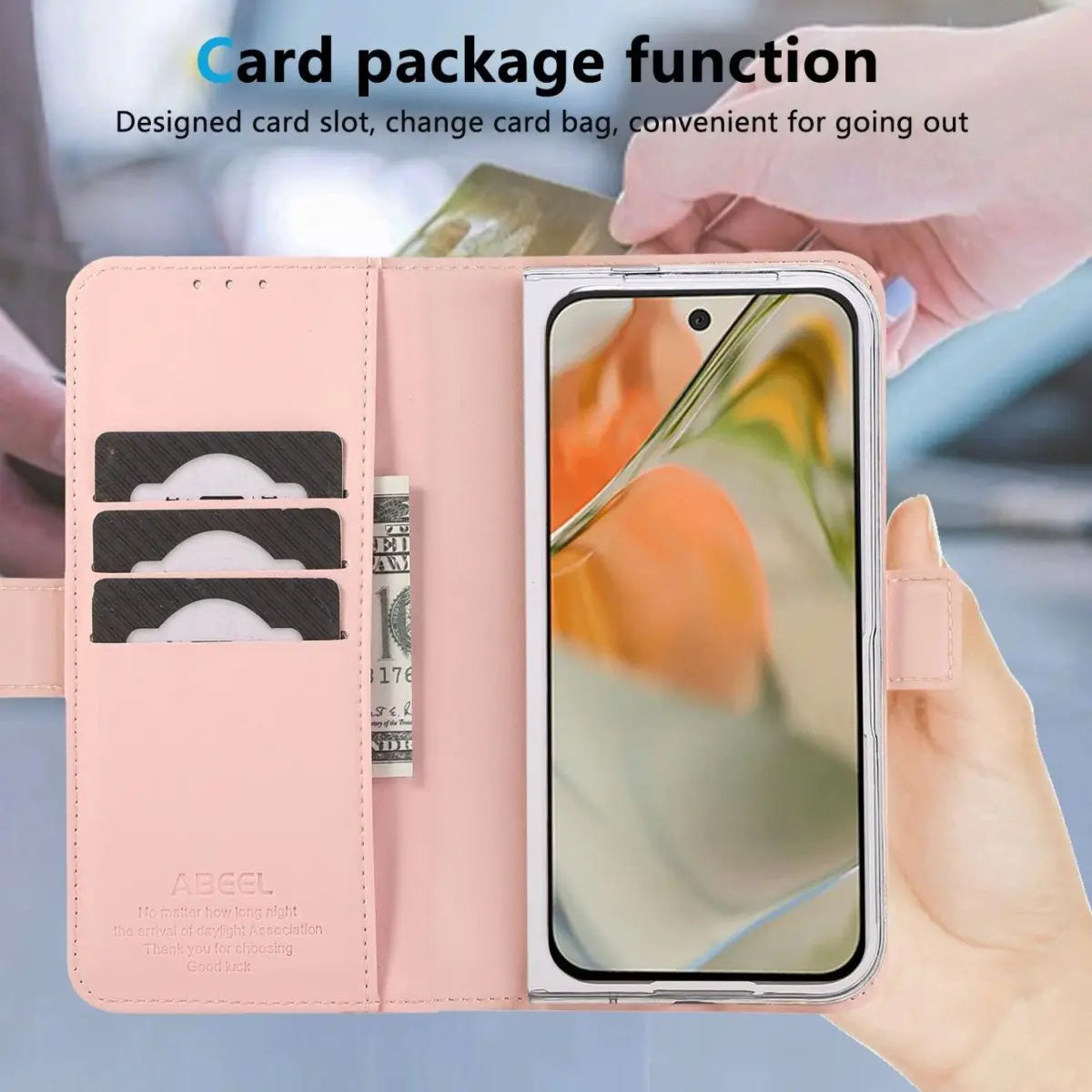 For Google Pixel 11 Pro Fold Case PU Leather Pattern Flip All Inclusive Phone Cover Fingerprint-Resistant Shockproof Bumper
