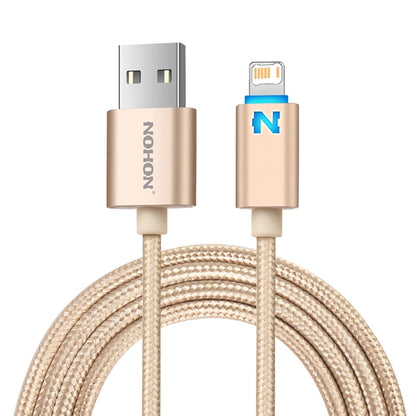 Smart Led Light Fast Charging USB Braided Cable For iPhone 11 12 13 Mini 14 Pro Max X XR XS Max 6S 7 8 Plus USB-A Data Cable 1m
