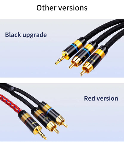 YYTCG RCA Cable HiFi Stereo 3.5mm to 2RCA Audio Cable AUX RCA Jack 3.5 Y Splitter for Amplifiers Audio Home Theater Cable RCA