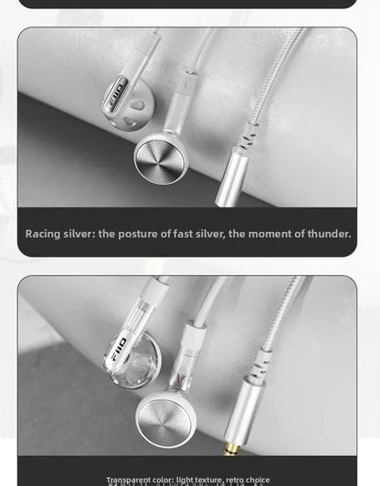 FiiO FF1 Wired in Ear Headphones Ergonomics Lightweight Portable Earbuds Beryllium Plated Diaphragm Detachable Cable Headphones