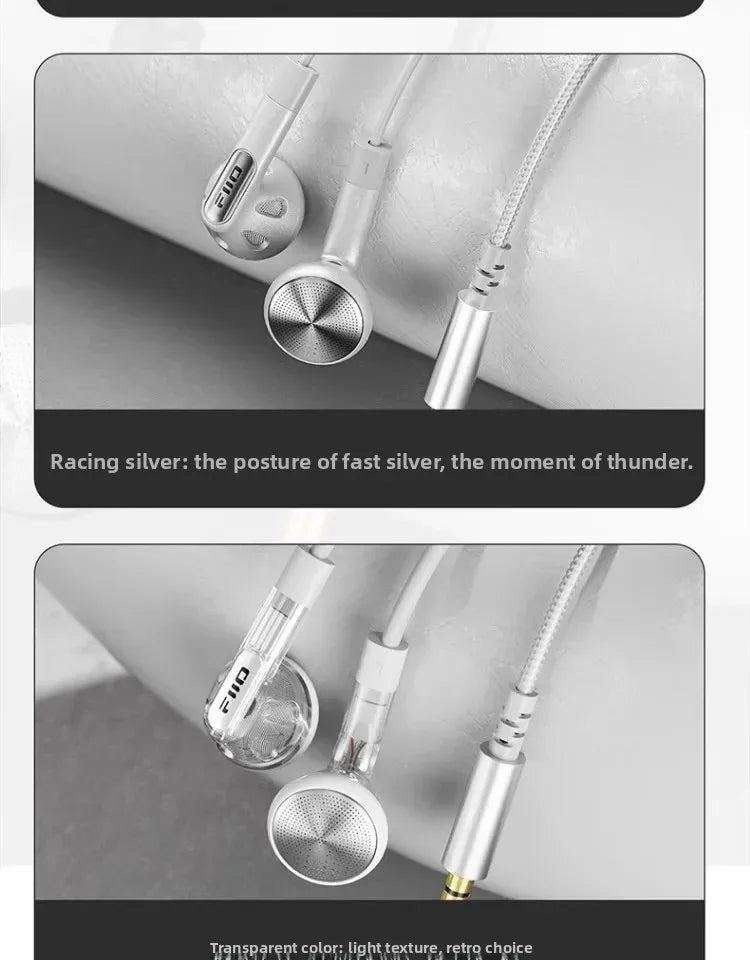 FiiO FF1 Wired in Ear Headphones Ergonomics Lightweight Portable Earbuds Beryllium Plated Diaphragm Detachable Cable Headphones