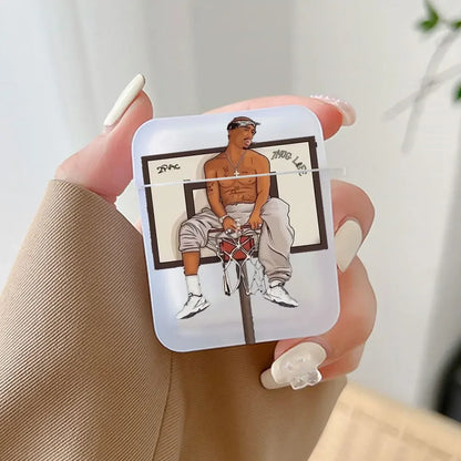 Rapper 2Pac Tupac Shakur Earphone Case for Airpods 3 3rd 4 4th Wireless Headphone Cover Air Pods Pro 3 2 1 Shockproof Fundas