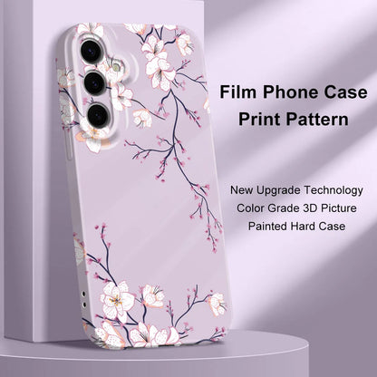 Fallen Plum Blossoms Phone Case For Samsung Galaxy S25 S24 S23 S22 S21 S20 Plus Ultra FE 5G Film Hard Cover