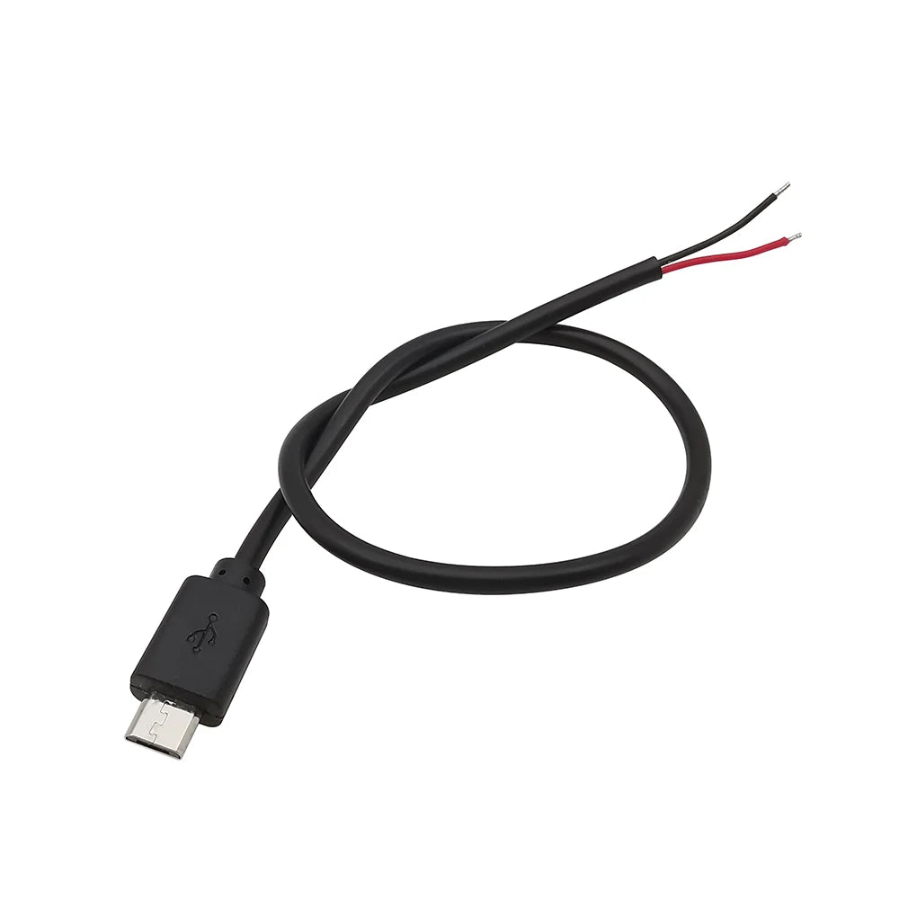 Micro USB Power Supply Cable 2 Pin 4 Pin Female Male Wire Jack Charger Charging Cord Extension Connector DIY Data Cable 0.3M 1M