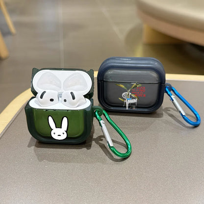 Singer B-Bad B-Bunny Translucent Silicone Case for Airpods 4 3 Pro 2 1 Wireless earphone Headphone Pro2 Protective Covers