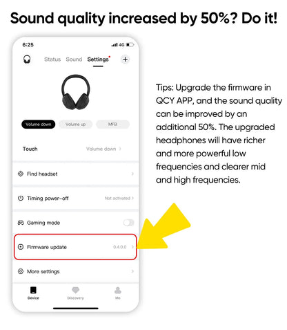 QCY H3 ANC Hi-Res Audio Wireless Bluetooth 5.4 Headphones Over Ear Headset 60Hrs 43dB Hybrid Active Noise Cancellation Earphone