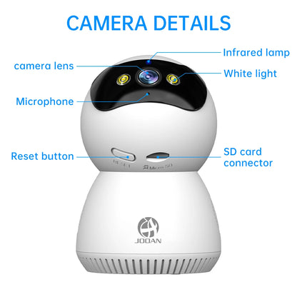 JOOAN 5MP 3MP Smart Home 5G WiFi Security Camera Indoor Wireless IP Surveillance Camera AI Tracking Night Vision Baby Monitor