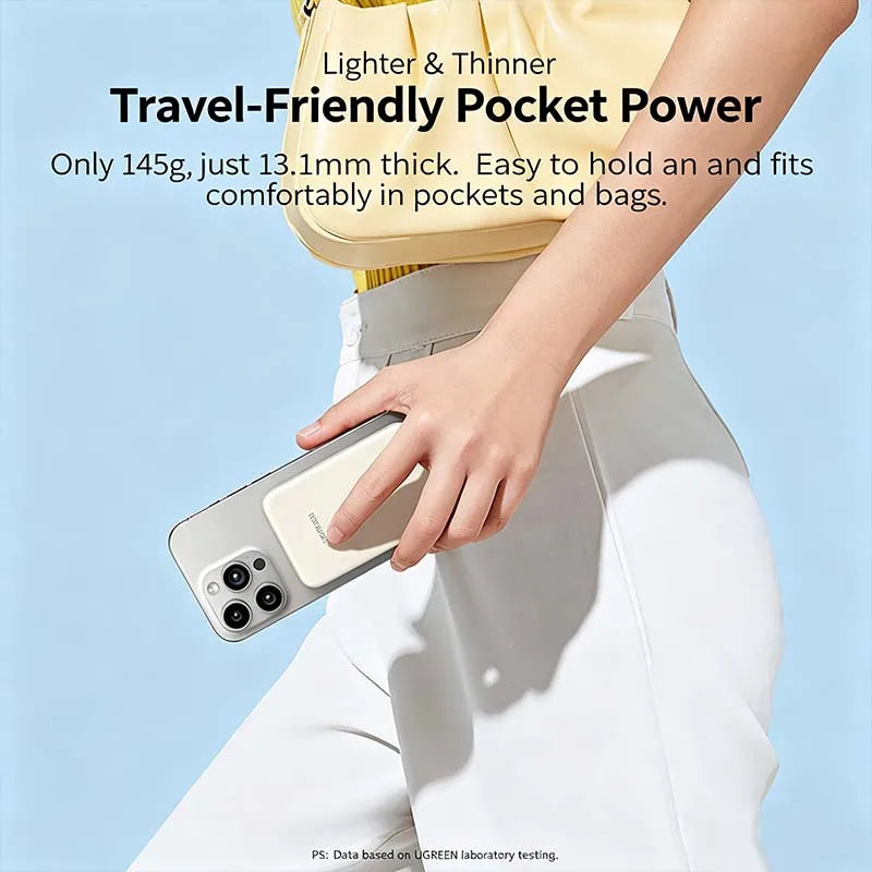 UGREEN Power Bank 10000mAh Magnetic Slim Portable Charger External Battery Pack for iPhone Samsung