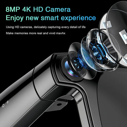 New AI Smart Glasses 8 Million HD Pixels Camera Photo 1080P HD Video Recording Sunglasses Call Music Play Men Women Glasses 2026