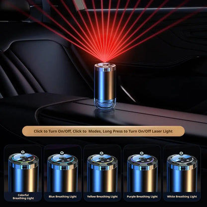 Smart Car Air Freshener 5Modes Aromatherapy Replacement Humidifier Scent Air Odor Eliminator Auto Diffuser Ambient Light For Car