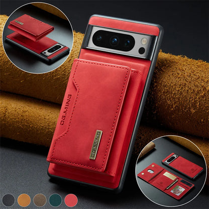 Luxury Magnetic Leather Wallet Case for Google Pixel 8 Pro 7 7A 6 6A Fold Pixel8 Pixel7 Kickstand Money Credit Card Holder Cover