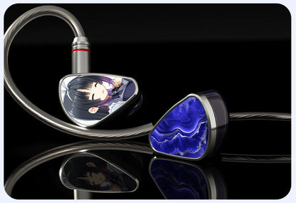 CVJ KIRA HiFi IEM In-Ear Earphones Wired Detachable Cable 3.5mm Type-C 4.4mm Balanced Earbuds For Music Gaming Anime Design