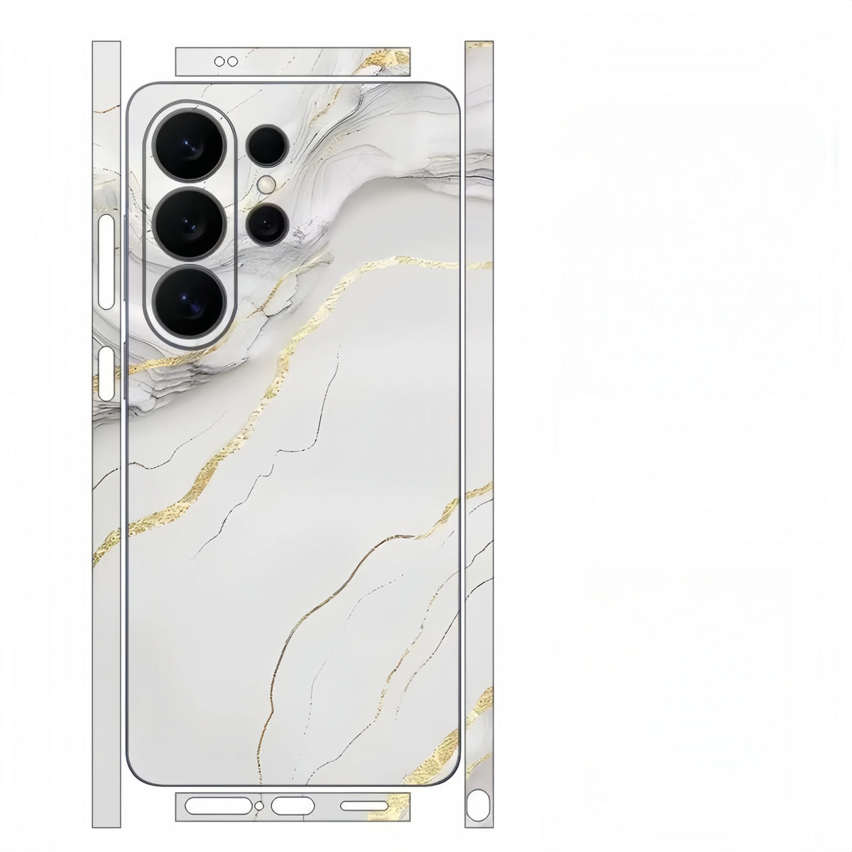 Marble Sticker Skin for Samsung S24 Ultra S26 S25 Phone Skin Wrap Back Film for Frame Camera Protective Decal
