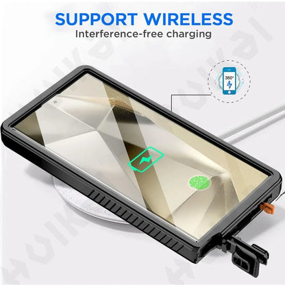 Shellbox Waterproof Case For Samsung S26 S25 S24 Ultra A57 A37 A56 A36 A17 A16 5G Metal Aluminum Swimming Phone Luxury Cover