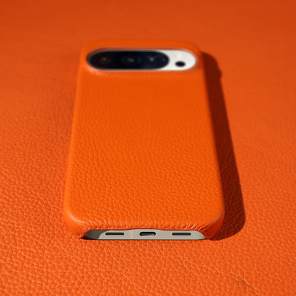 Luxury Lychee Grain Genuine Leather Back Cover Case for Google Pixel 10 Pro XL 9 8 7 6 5 5A 6A 7A 8A 9A Phone Cases Coque Funda