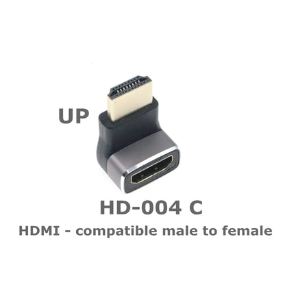 8K Micro Mini HDMI - compatible with 2.1 Connector Adapter 270 90 Degree Male to Female for HDTV PS4 PS5 Laptop 4K HDMI Extender