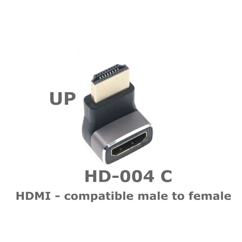 8K Micro Mini HDMI - compatible with 2.1 Connector Adapter 270 90 Degree Male to Female for HDTV PS4 PS5 Laptop 4K HDMI Extender