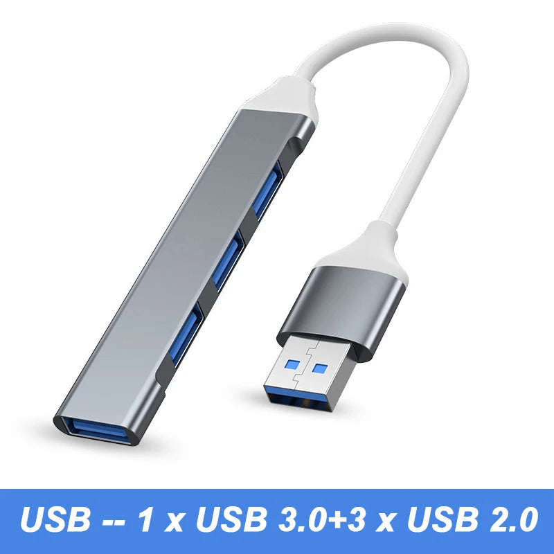 4 Port Multi Splitter USB 3.0 Hub USB Hub Type C Dock Adapter OTG Type C HUB for PC Xiaomi Huawei Macbook Pro USB 2.0