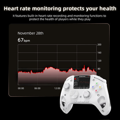 Anbernic RG G01 Interactive Screen Wireless Gaming Controller Compatible with PC/Steam/Linux/Android/Switch/IOS 2.4G Wireless Bluetooth Controller Gamepad Hall Effect Triggers