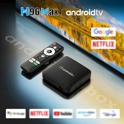 H96Max S905L3 Android TV Box 4K Smart TV Box Video Streaming TV Box 2.4G/5G WiFi Voice Assistant Home Media Player Set Top Box