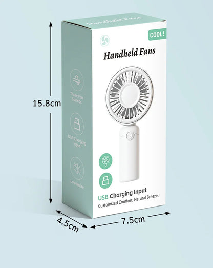 New Mini Fan Portable Mini USB Rechargeable Quiet Fans Table Makeup Eyelash Cooler Kids Outdoor Office Travel Air Cooler Fan NEW
