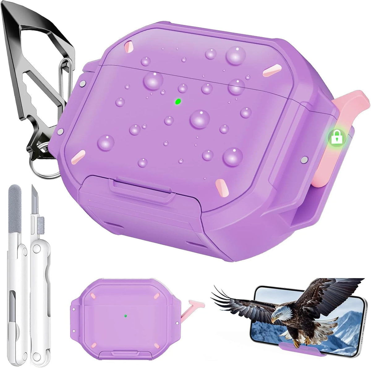 2026 for AirPod 5  Waterproof Case with Lock Sturdy Rugged Case Shockproof Headphone Case for AirPods Pro 3/4/5 Earbuds Cases