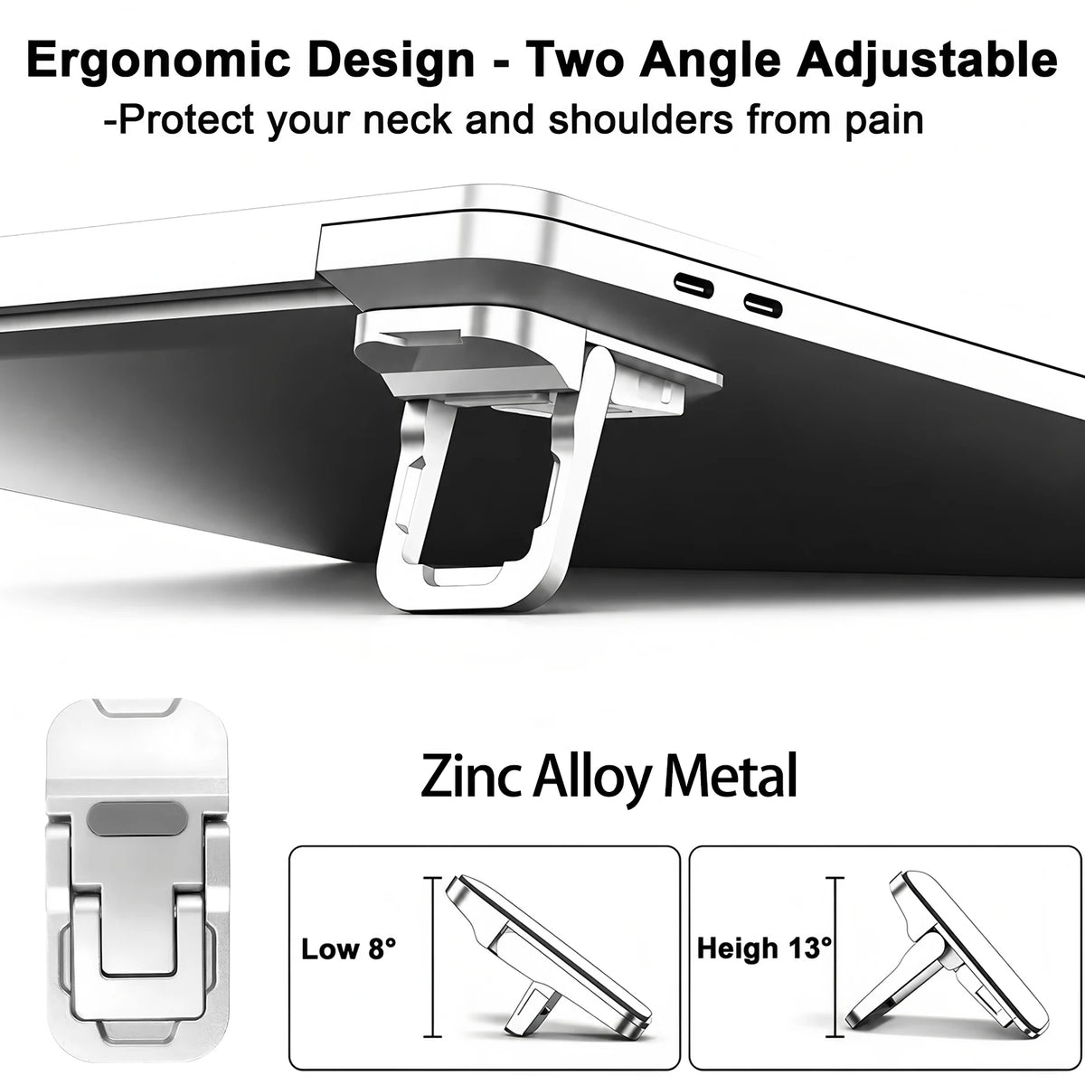 2pcs/Set Foldable Laptop Stand Portable Notebook Support Holder Adjustable Riser Cooling Bracket Universal For Laptop Tablet