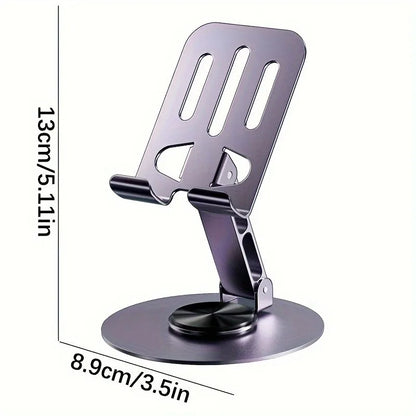 720 Rotate Aluminum Alloy Tablet Holders for IPad Adjustable Folding Lazy Desktop Live Desk Holder Mobile Phone Stand Mount