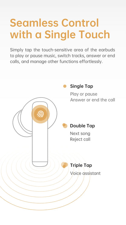 Black Shark T18 Wireless Earphones, Bluetooth 5.3 ANC TWS Earbuds, ENC Call 40h Playback Battery Level Display Hi-Fi Audio IP54