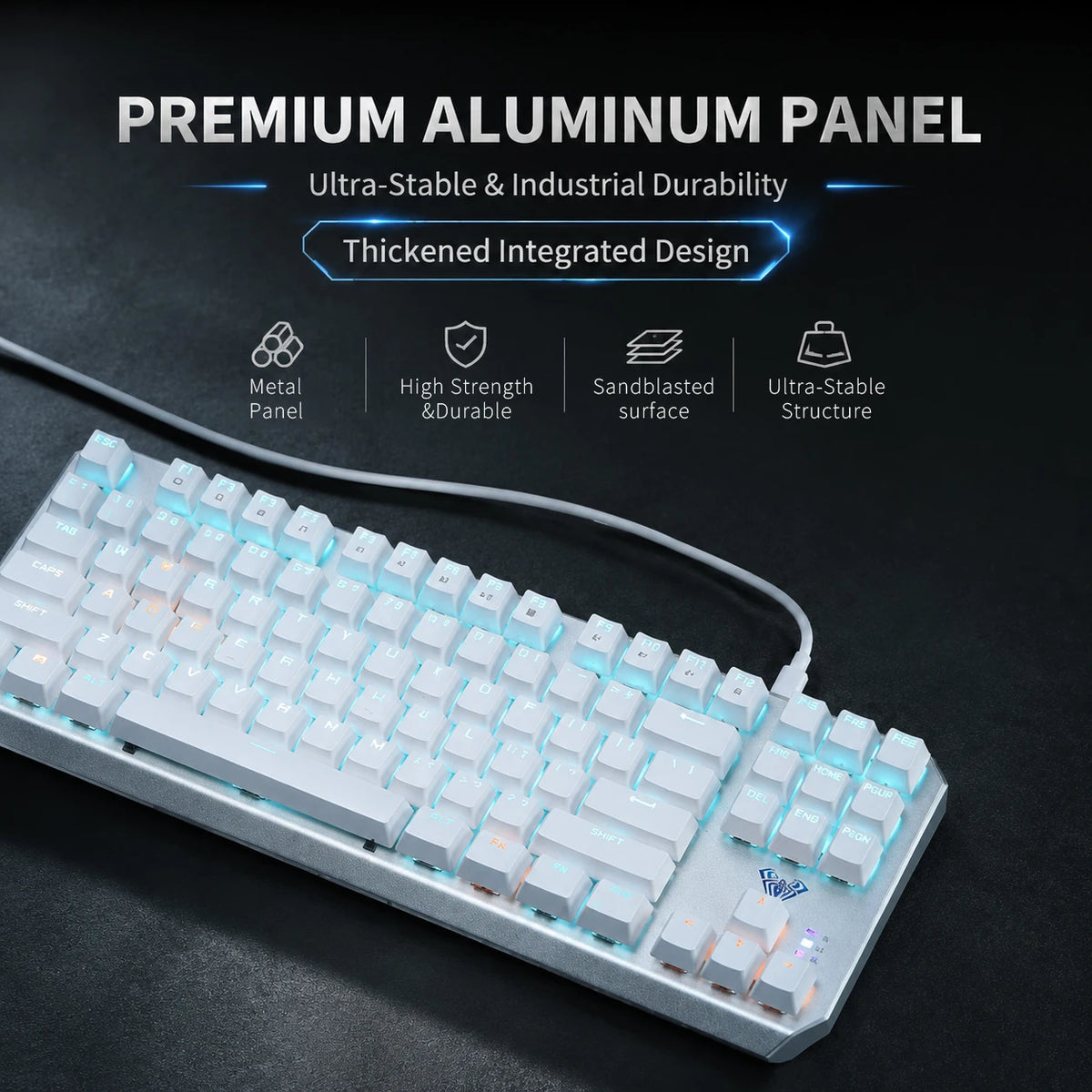 AULA F3087 Pro/F3087 Mechanical Keyboard 75% Layout Backlight Wired Full Key No Punch for Office E-Sport Gaming Keyboard