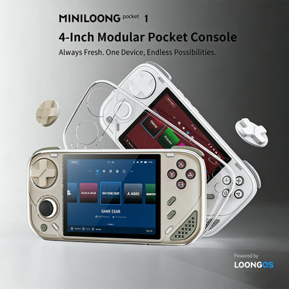 MINILOONG POCKET 1 Handheld Game Console 4''IPS Screen HD Output Open Source Systems OTA Upgrades LOONG OS Console POCKET1 gift