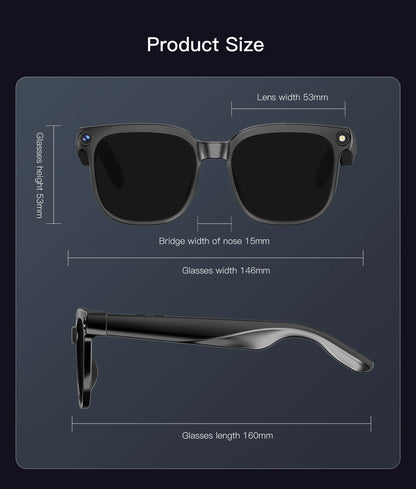 2026 New Smart AI Glasses 8MP Pixel 4k HD Camera Anti-shake Video Record ChatGP WIFI Translation Call Waterproof Sunglasses Men