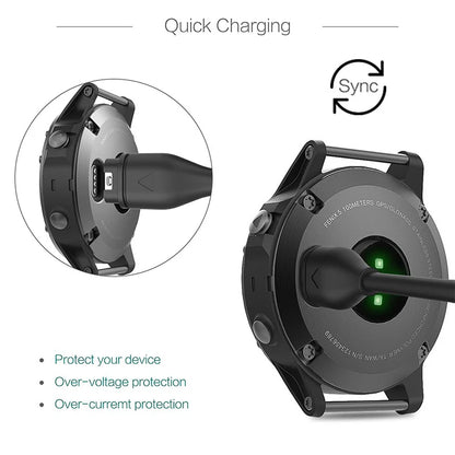 USB Watch Charger Cable For Garmin Fenix 7 7S 7X 6 6S 6X 5 5S 5X Forerunner 945 935 245 255 Charging Dock With Dust Plug Cover