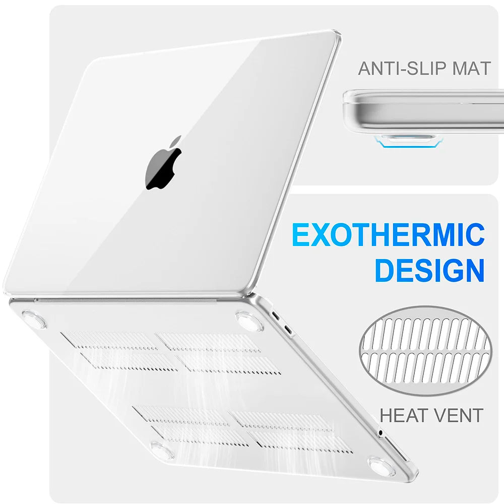 Crystal Clear Laptop Case For Macbook Neo 13 A3404 Case Mac Book Neo A18 Pro Chip 2026 Scratch Resistant Protective Cases Cover