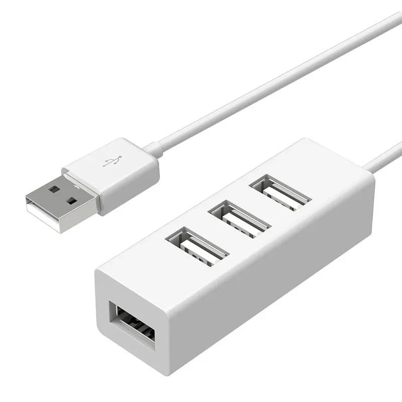 4 in 1 USB 2.0 Hub Multi USB Splitter Power Adapter High Speed 4 Port All In One For PC Windows Computer Accessories