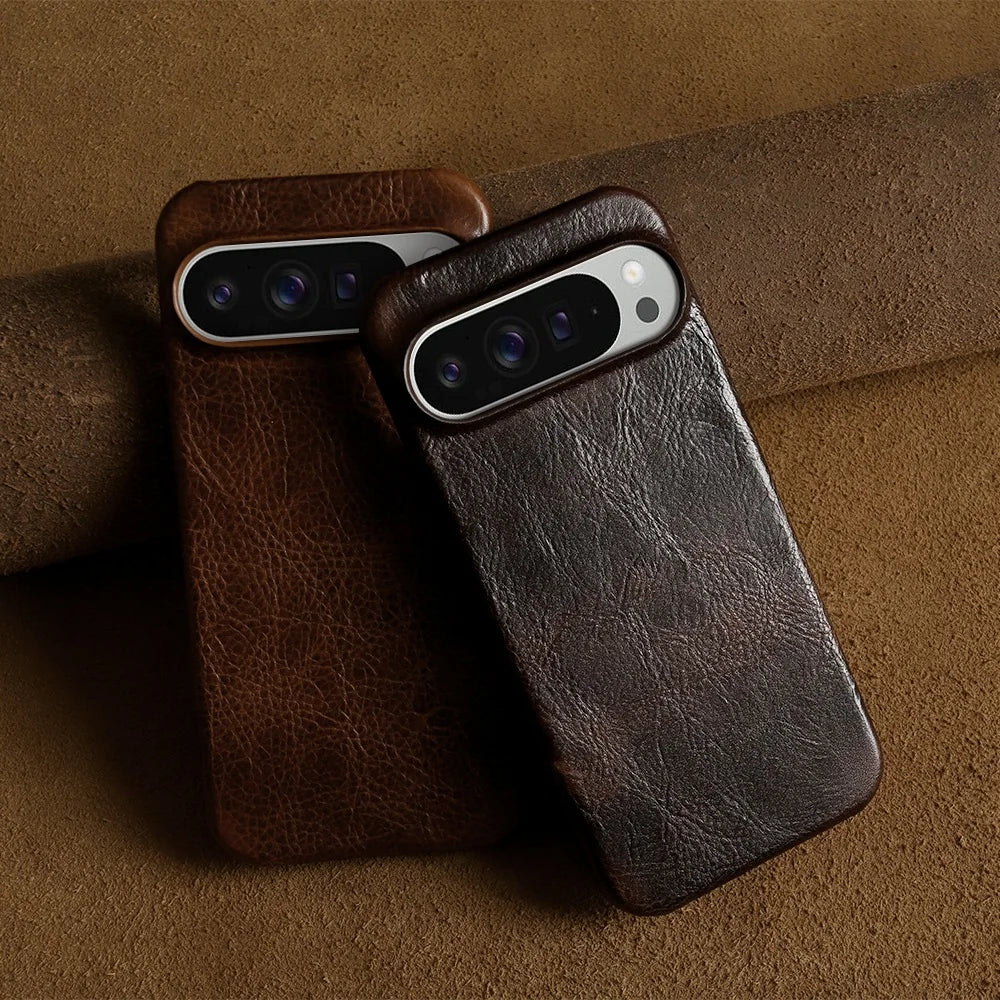 ZWW Genuine Leather Case for Google Pixel 10 Pro 9Pro 8Pro 6A 6Pro 7Pro Vintage Phone Cases Capa Back Coque Shell Carcasa