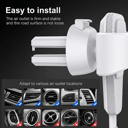 Car Air Vent Mount Auto Phone Holder Gravity Triangular Hold One Hand Operation For Cell Phones Navigation Car Phone Stand