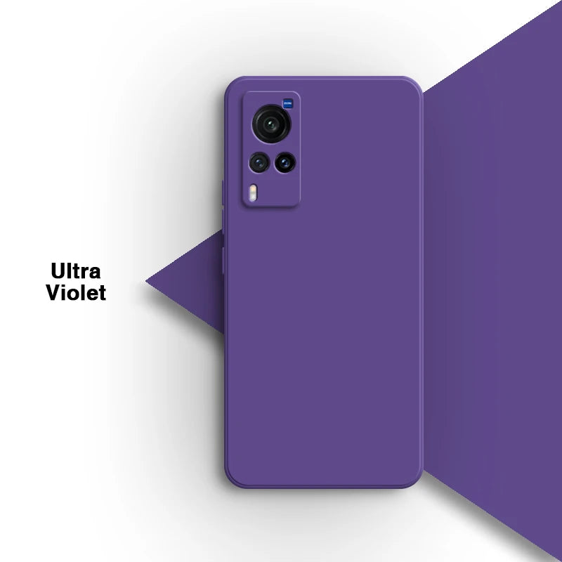 Simple Original Case Back Cover for VIVO X60 X60T Pro X60Pro Plus Pro+ X60S 5G Lens Protection Soft Square Liquid Silicone Shell