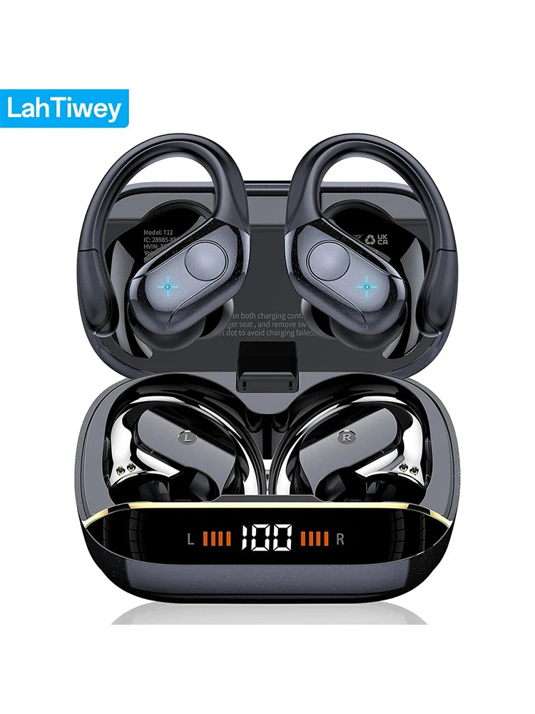 Wireless Bluetooth 5.4 Earbuds High Quality Sound and Noise Reduction Mic, 75H Playtime, Power Display, IPX7 Waterproof Earphone