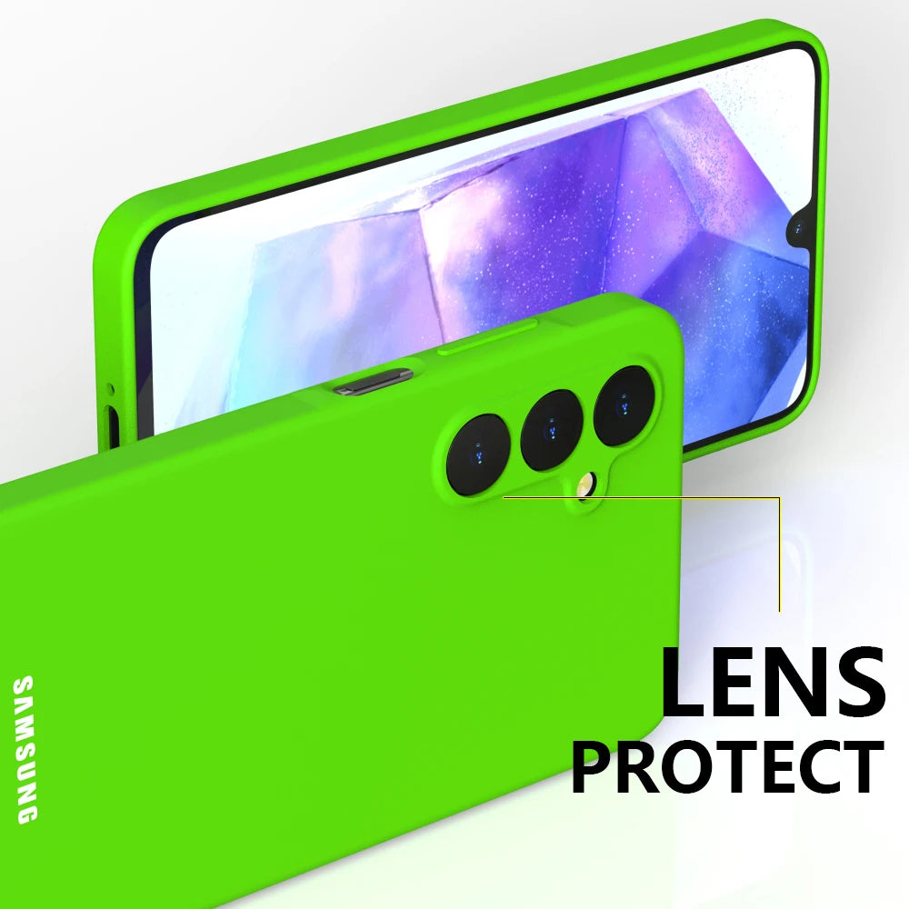 Original Liquid Silicone Case for Samsung Galaxy A17 A16 A15 S26 S25 S24 Ultra Plus FE Shockproof Back Cover Phone Accessories